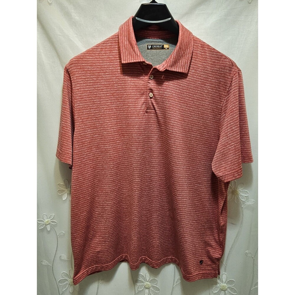 Cremieux Performance Mens XXL Red Top Stretchy Sporty Casual Preppy Golf Classy